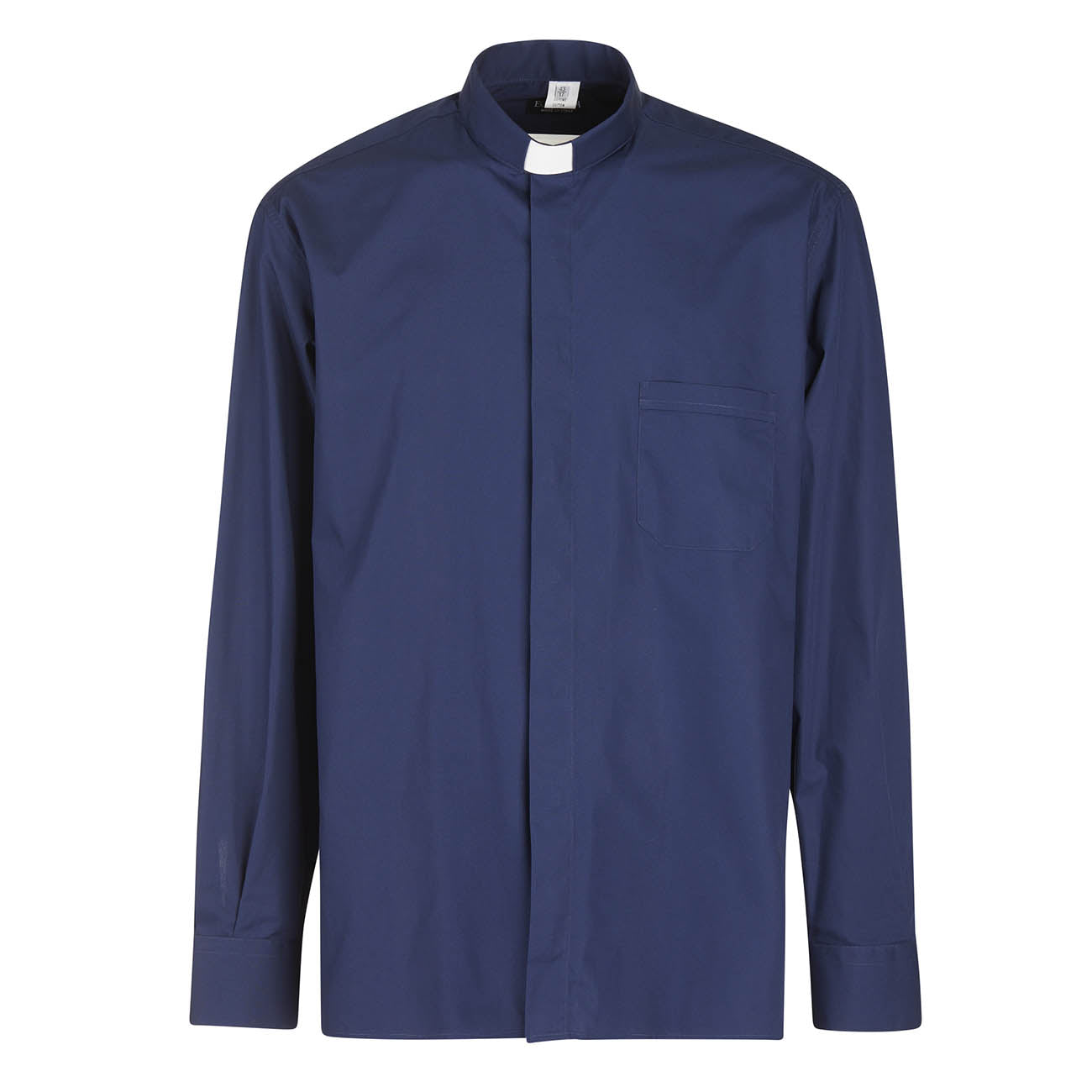 Camicia 100% Cotone - Blu - Clergy - Manica Lunga