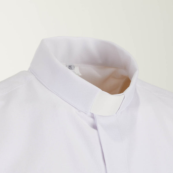 Boston Shirt - White - Clergy - Easy Iron - Short Sleeve