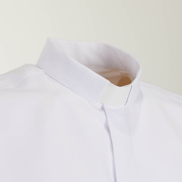 Chemise Boston - Blanc - Clergé - Repassage facile - Manches longues
