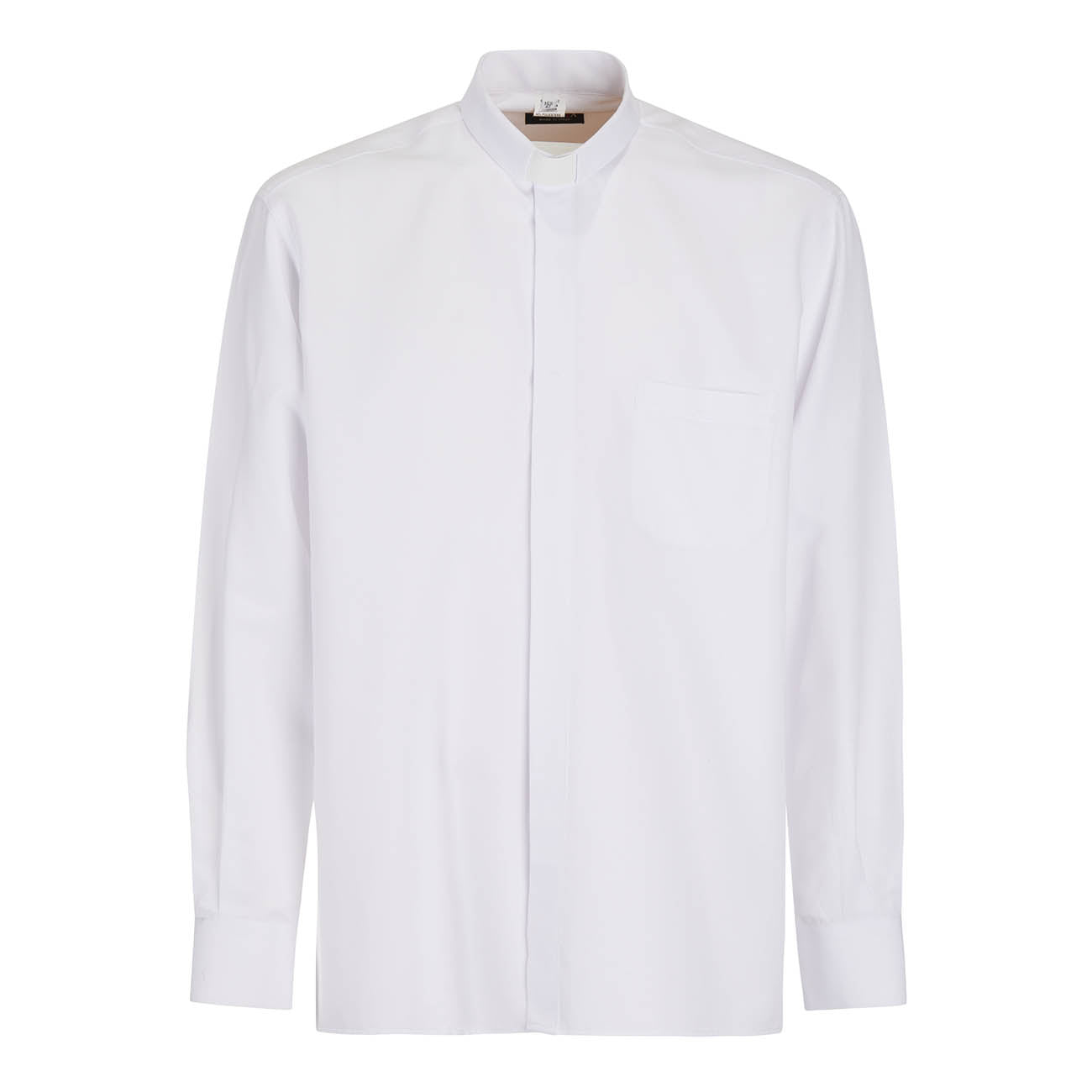 Camicia Boston - Bianco - Clergy - Facile Stiro - Manica Lunga