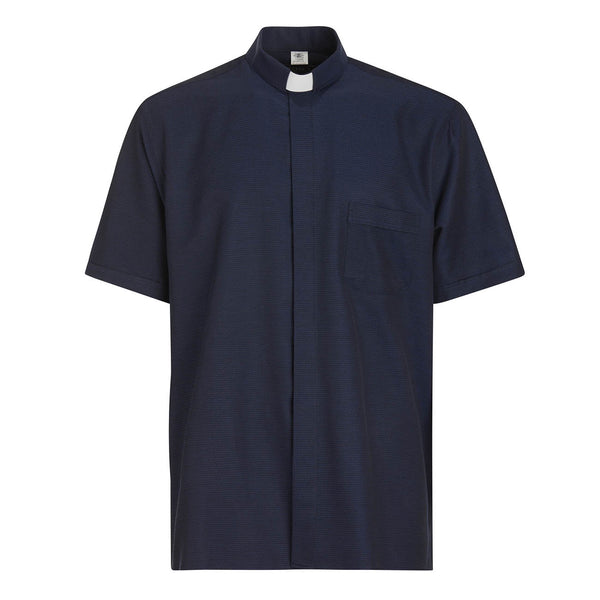 Boston Shirt - Blue - Clergy - Easy Iron - Short Sleeve