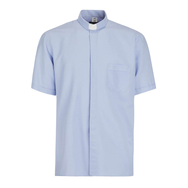 Boston Shirt - Sky - Clergy - Easy Iron - Short Sleeve