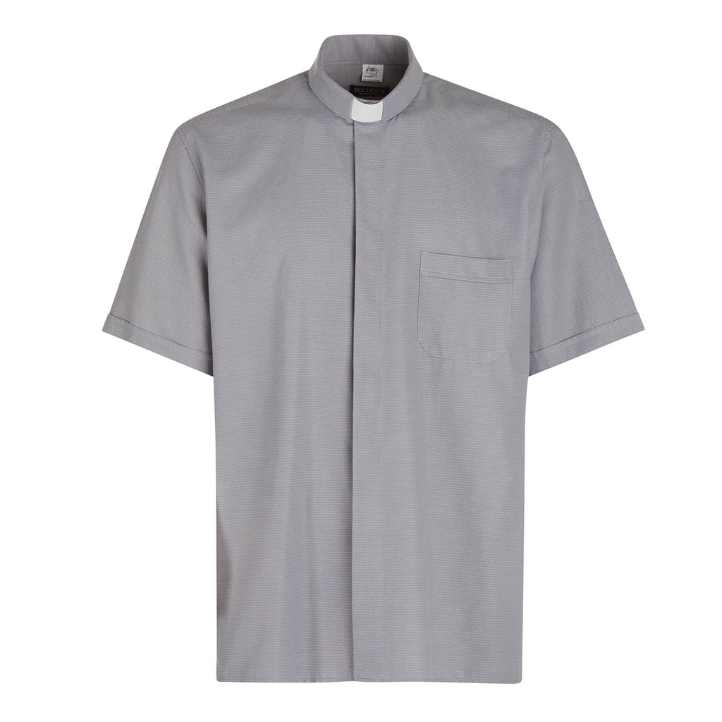 Camicia Boston - Grigio - Clergy - Facile Stiro - Manica Corta