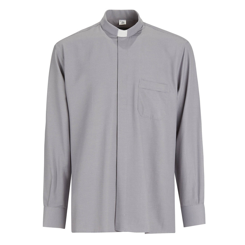 Camicia Boston - Grigio - Clergy - Facile Stiro - Manica Lunga