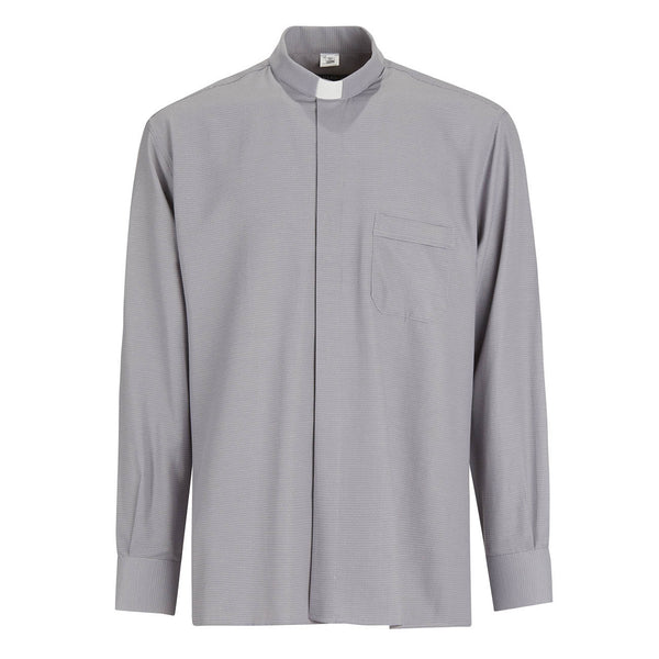 Boston Shirt - Grey - Clergy - Easy Iron - Long Sleeve