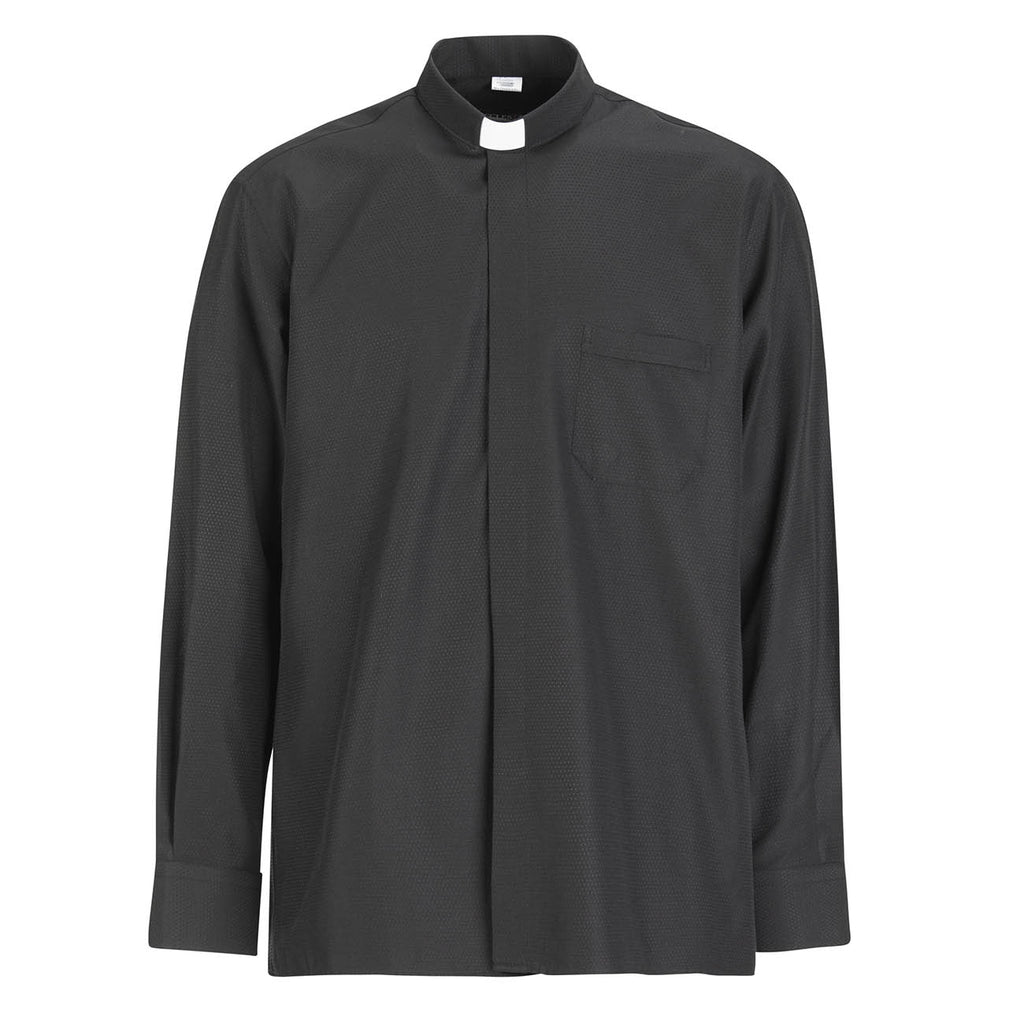 Camicia Boston - Nero - Clergy - Facile Stiro - Manica Lunga