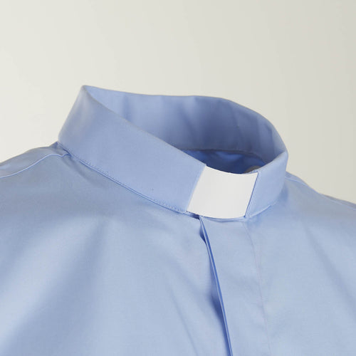 Camisa 100% Algodão - Azul claro - Clero - Mangda Curta