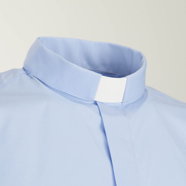 100% Cotton Shirt - Sky - Clergy - Long Sleeve