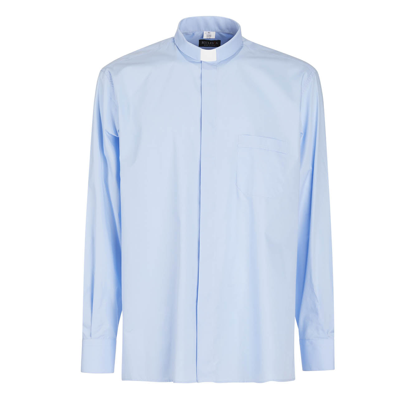 Camicia 100% Cotone - Celeste - Clergy - Manica Lunga