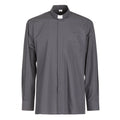 Camicia 100%  FIL A FIL  - Antracite - Clergy - Manica Lunga