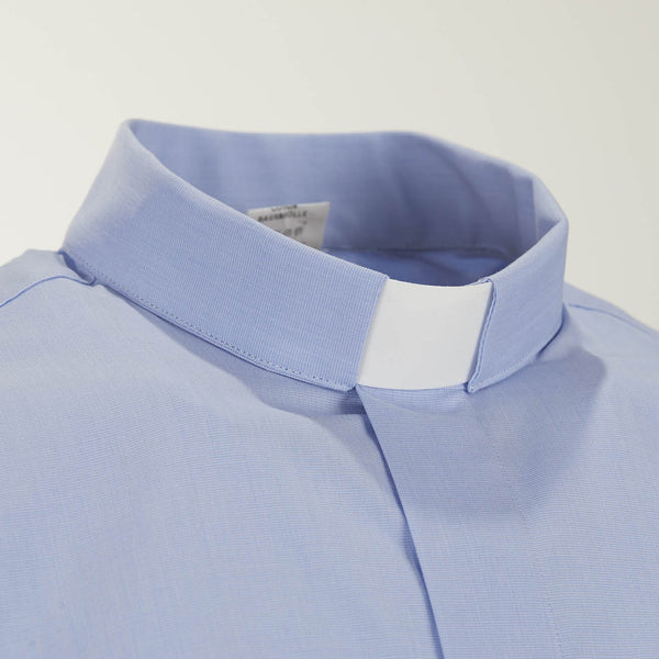 Shirt 100% FIL A FIL - Light Blue - Clergy - Short Sleeves