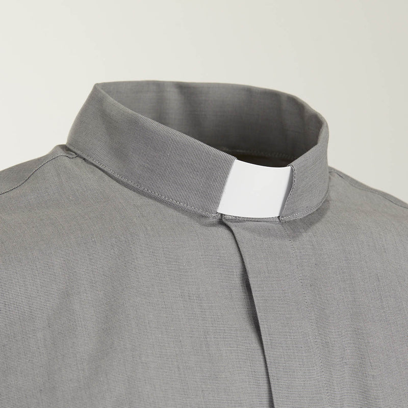 Camicia 100%  FIL A FIL  - Grigio - Clergy - Manica Lunga