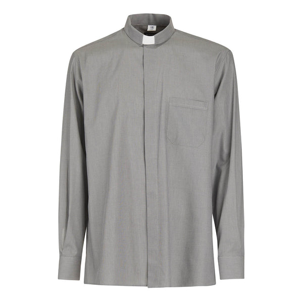 Camicia 100%  FIL A FIL  - Grigio - Clergy - Manica Lunga