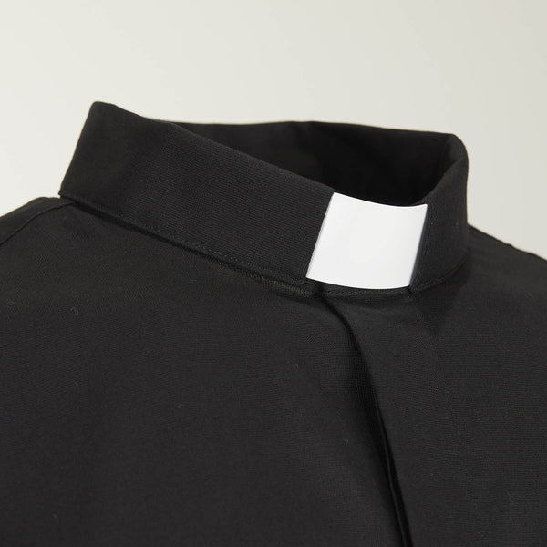 Camicia 100%  FIL A FIL  - Nero - Clergy - Manica Corta