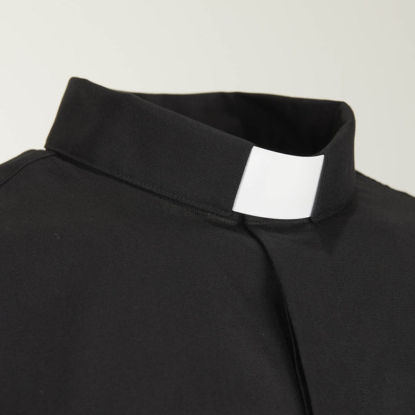 100% FIL A FIL Shirt - Black - Clergy - Long Sleeve