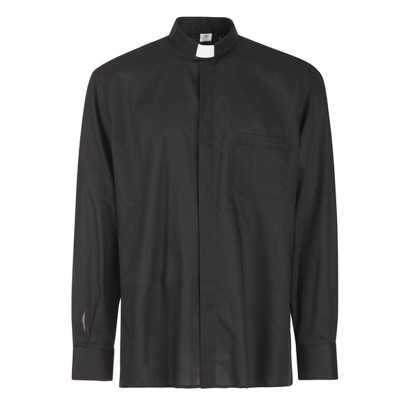 100% FIL A FIL Shirt - Black - Clergy - Long Sleeve