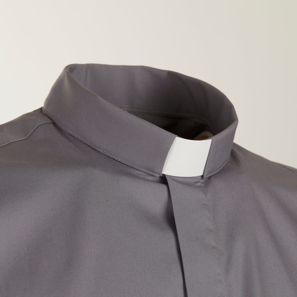 Camisa 100% Algodón - Gris - Clero - Manga Corta