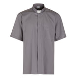Camicia 100% Cotone - Grigio - Clergy - Manica Corta