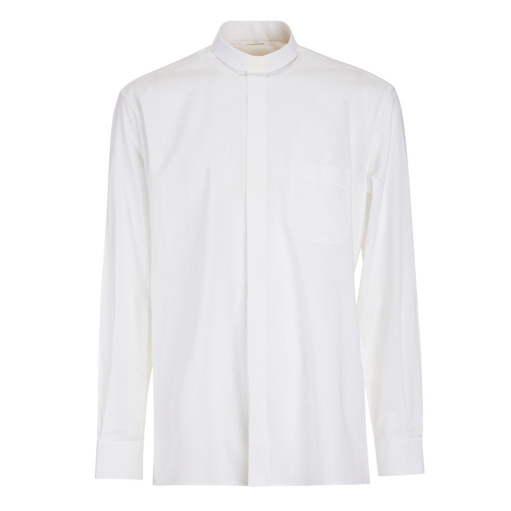NEW - Camicia in Lino - Bianco - Clergy - Manica Lunga