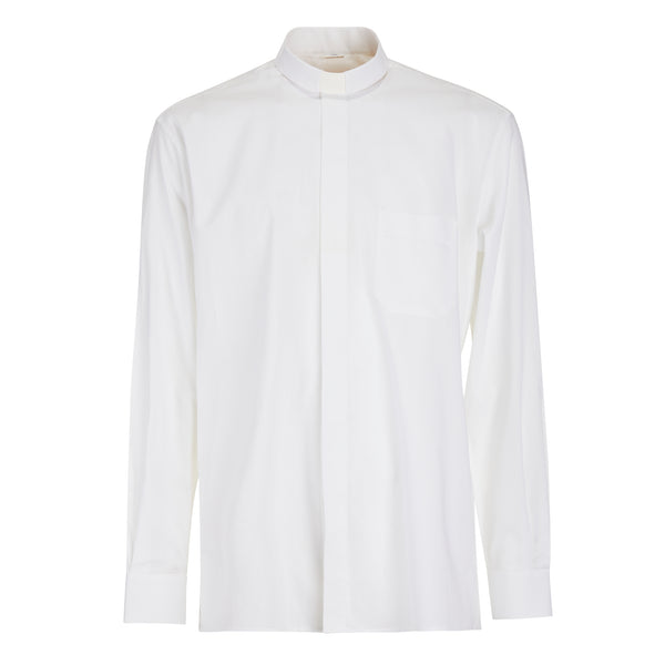 Camicia 100% Lino - Bianco - Clergy - Manica Lunga