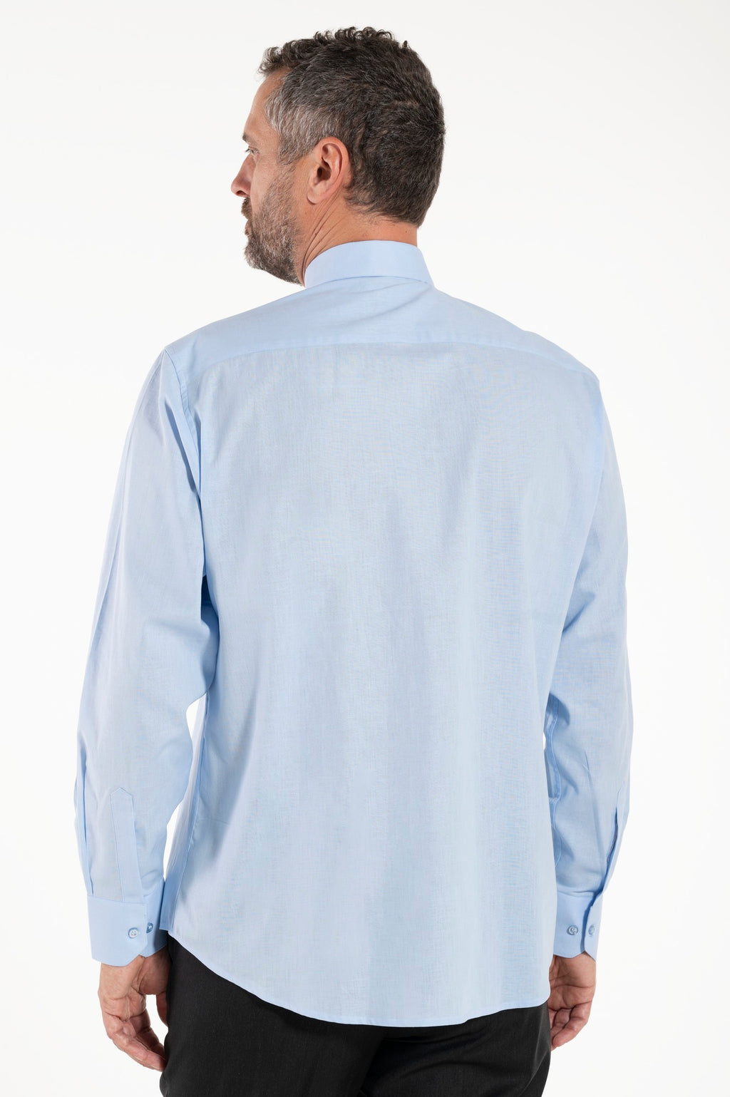Camisa en mezcla de lino - Azul claro - Clero - Manga larga
