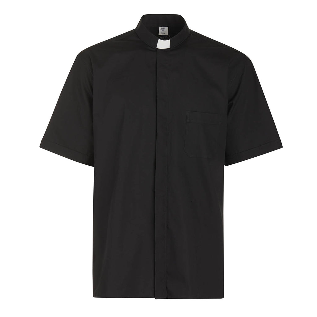 Camisa 100% Algodón - Negra - Clergy - Manga Corta