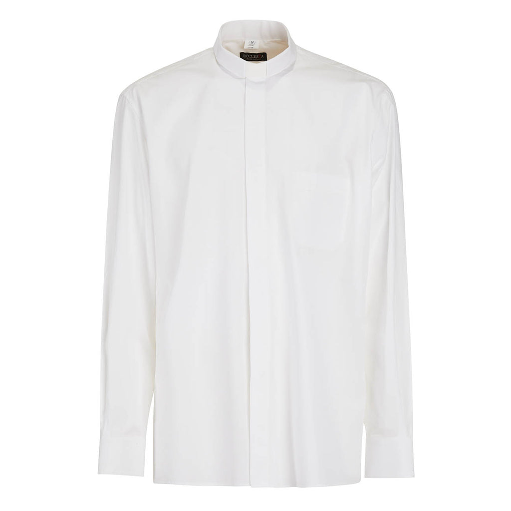 NO IRON Shirt - White - 100% Cotton - Long Sleeve