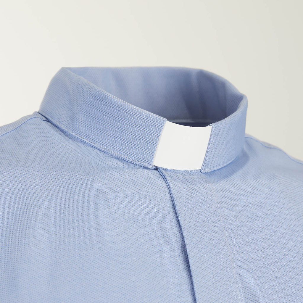 NO IRON Shirt - Light Blue - 100% Cotton - Long Sleeve