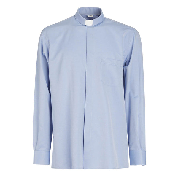 NO IRON Shirt - Light Blue - 100% Cotton - Long Sleeve