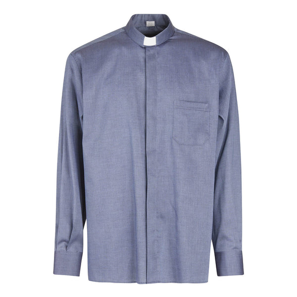 Camicia NO STIRO - Denim - Clergy - Manica Lunga