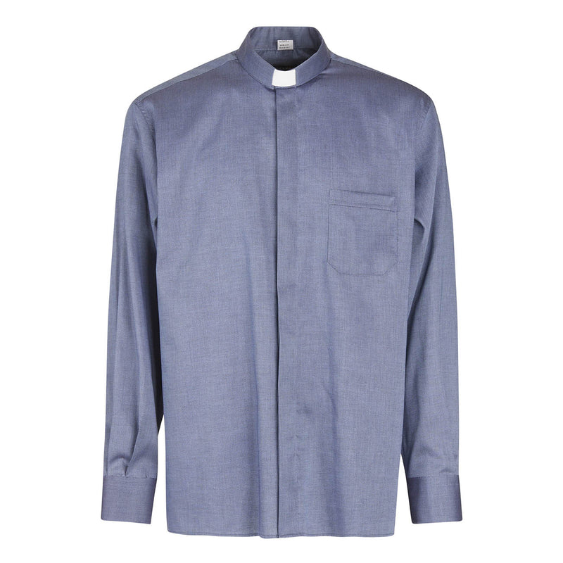 Camicia NO STIRO - Denim - Clergy - Manica Lunga