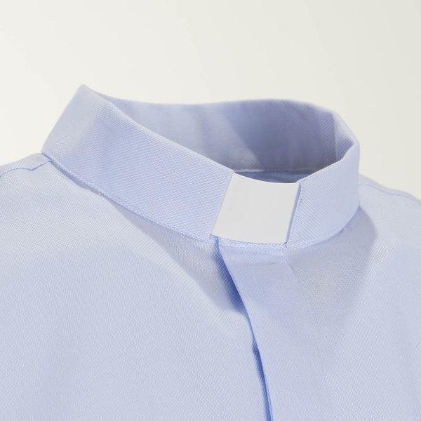 Chemise à pois - Bleu clair - Pur coton supérieur - Clergé - Manches longues