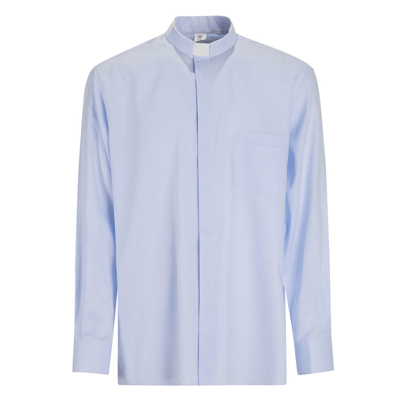 Camicia Puntinata - Celeste - Puro Cotone Superior - Clergy - Manica Lunga
