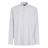 Camicia Puntinata - Grigio Chiaro - Puro Cotone Superior - Clergy - Manica Lunga