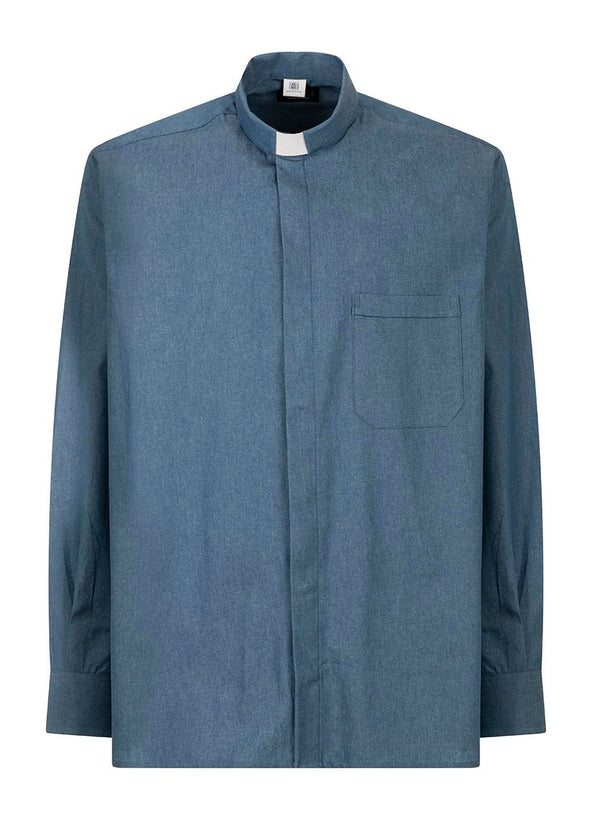 Camicia Nevada - Blu - Clergy - Manica Lunga