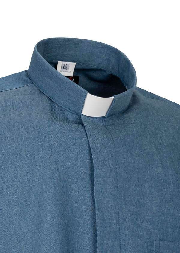 Camicia Nevada - Blu - Clergy - Manica Lunga