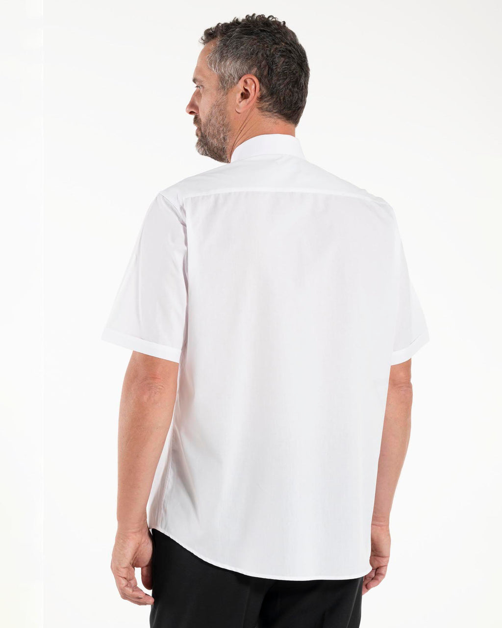 Polycotton Shirt - White - Clergy - Short Sleeve