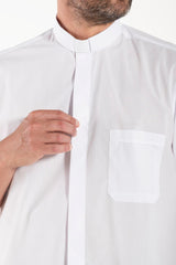 Camicia Polycotton - Bianco - Clergy - Manica Corta