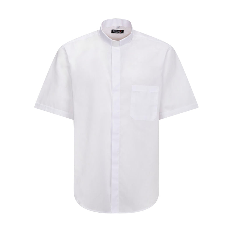 Camicia Polycotton - Bianco - Clergy - Manica Corta