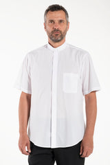 Camicia Polycotton - Bianco - Clergy - Manica Corta