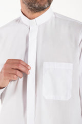 Camicia Polycotton - Bianco - Romano - Manica Lunga