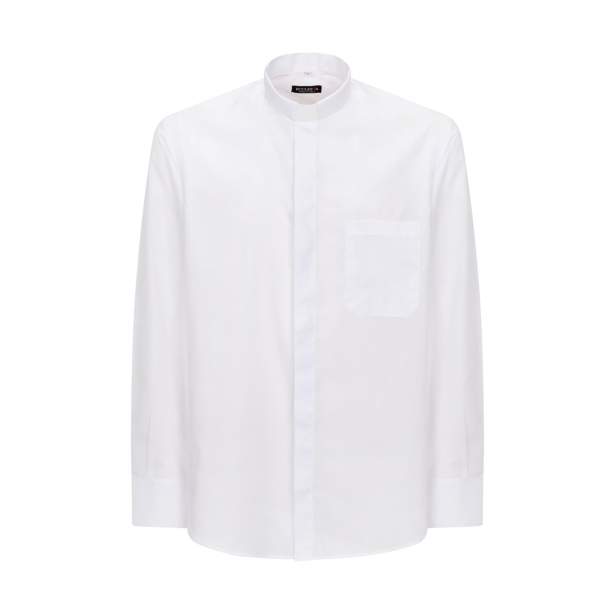 Camicia Avignone - Bianco - Clergy - Elasticizzata - Manica Lunga