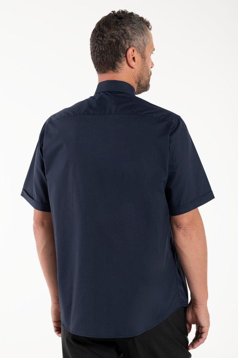 Camicia Polycotton - Blu - Clergy - Manica Corta