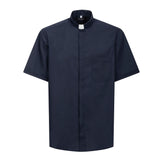 Camicia Polycotton - Blu - Clergy - Manica Corta