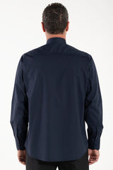 Camicia Polycotton - Blu - Clergy - Manica Lunga