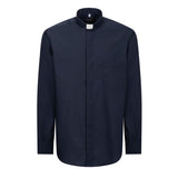 Camicia Polycotton - Blu - Clergy - Manica Lunga