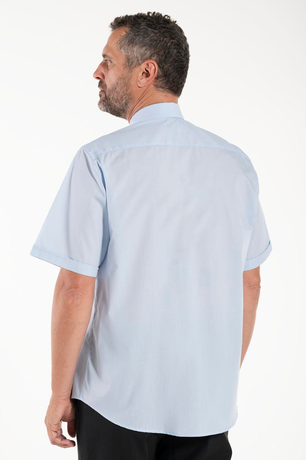Camisa Polycotton - Azul-claro - Clerical - Manga Curta