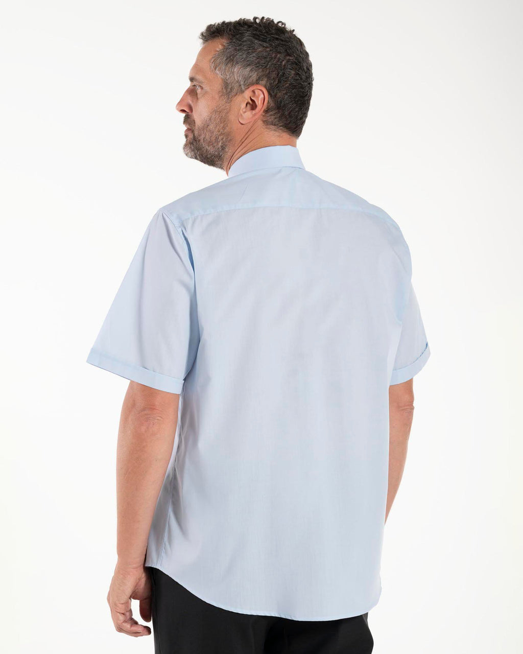 Polycotton Shirt - Light Blue - Clergy - Short Sleeve