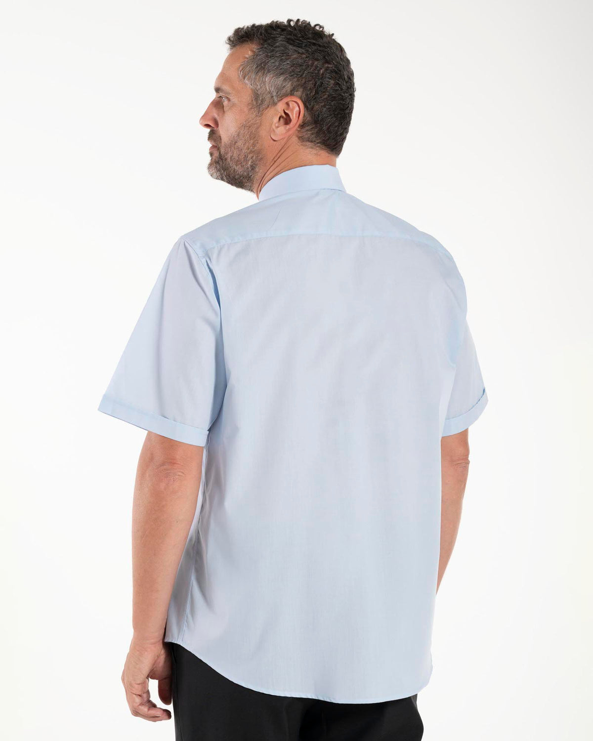 Camicia Polycotton - Celeste - Clergy - Manica Corta