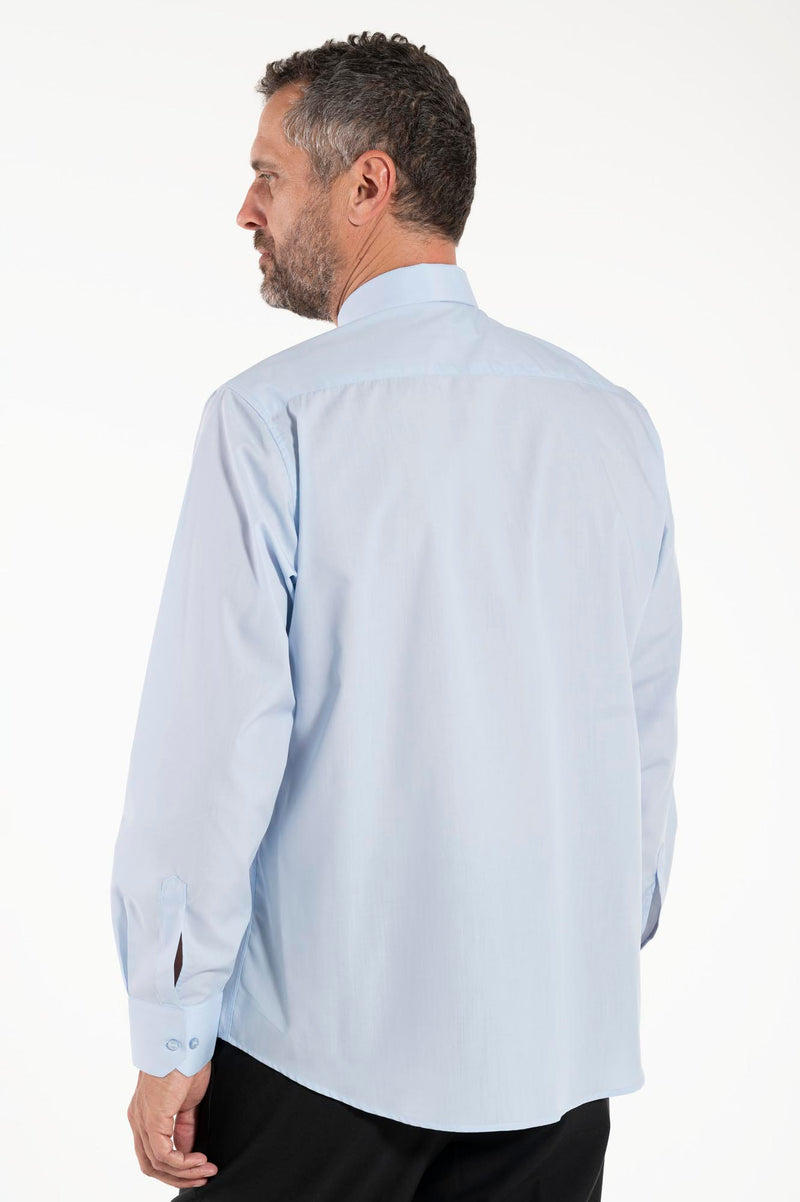 Camicia Polycotton - Celeste - Clergy - Manica Lunga
